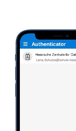 Microsoft Authenticator mit einem eingerichteten Schul-ID-Hessen-Konto.